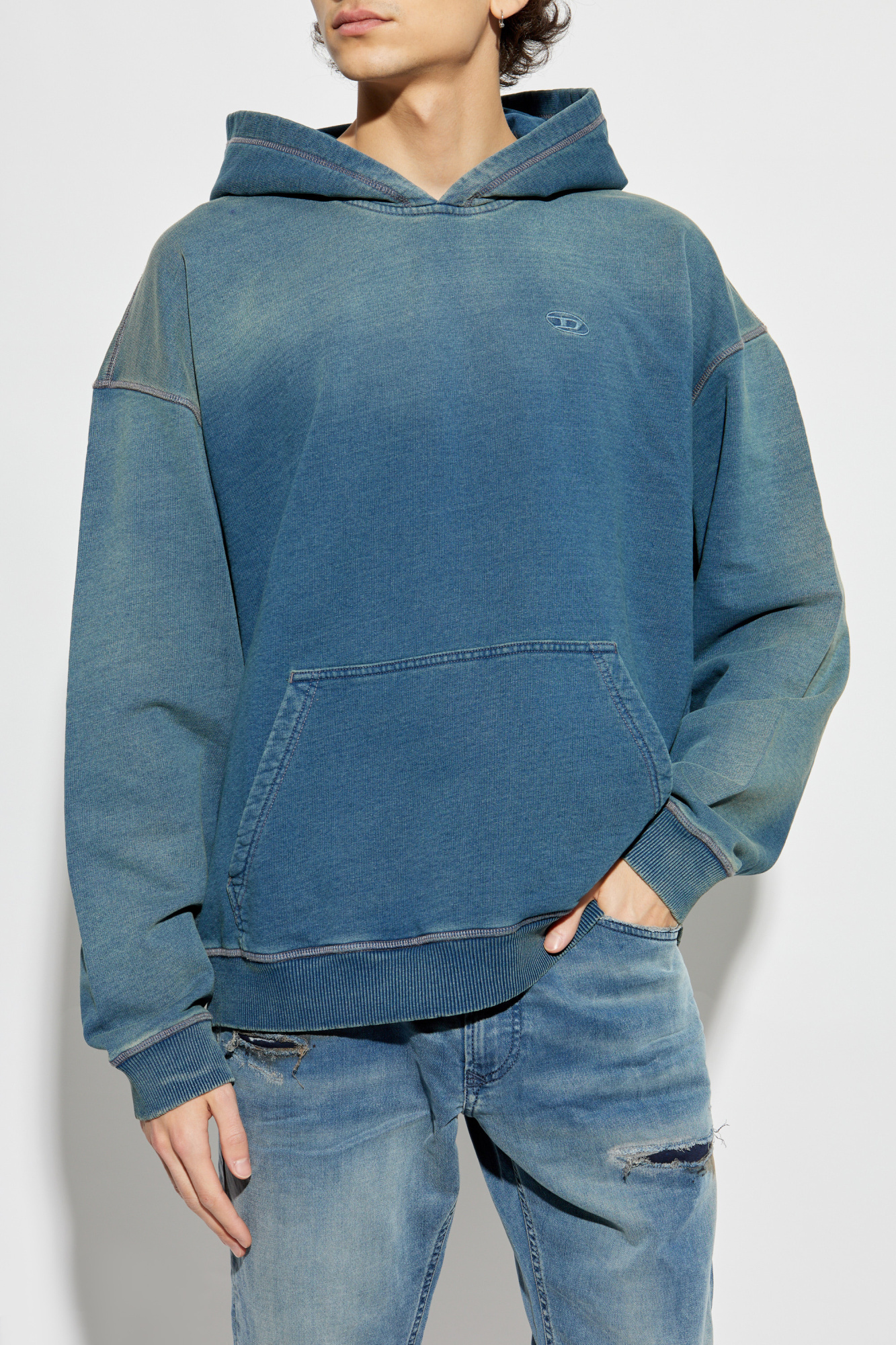 【関税込み】Diesel ブルー S-Boxt-Hood-R6 フーディ Diesel: Blue S-Boxt-Hood-R6 Hoodie | SSENSE